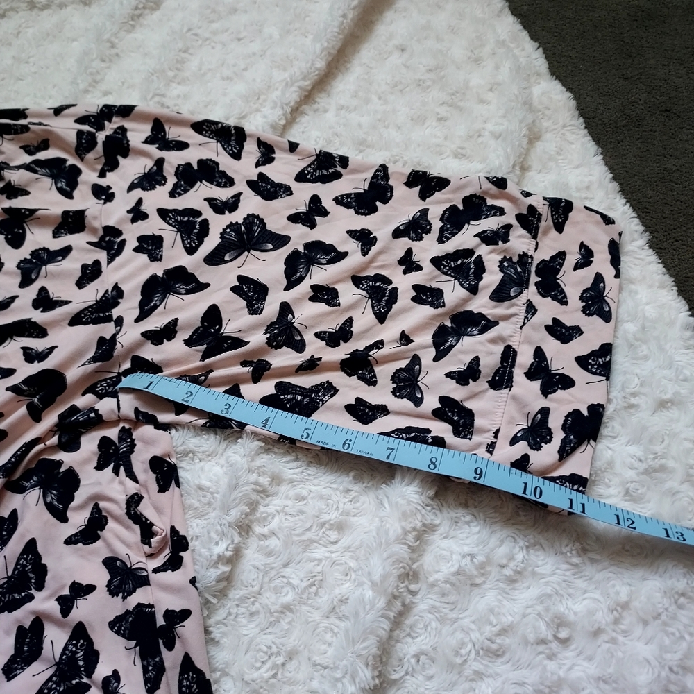 Xhilaration blush pink robe butterflies Large/XL Loungewear Cozy Relaxed Fit - Picture 9 of 9